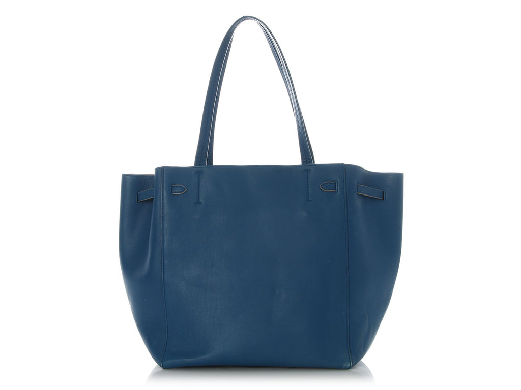 Celine Small Blue Tassel Cabas Phantom Tote