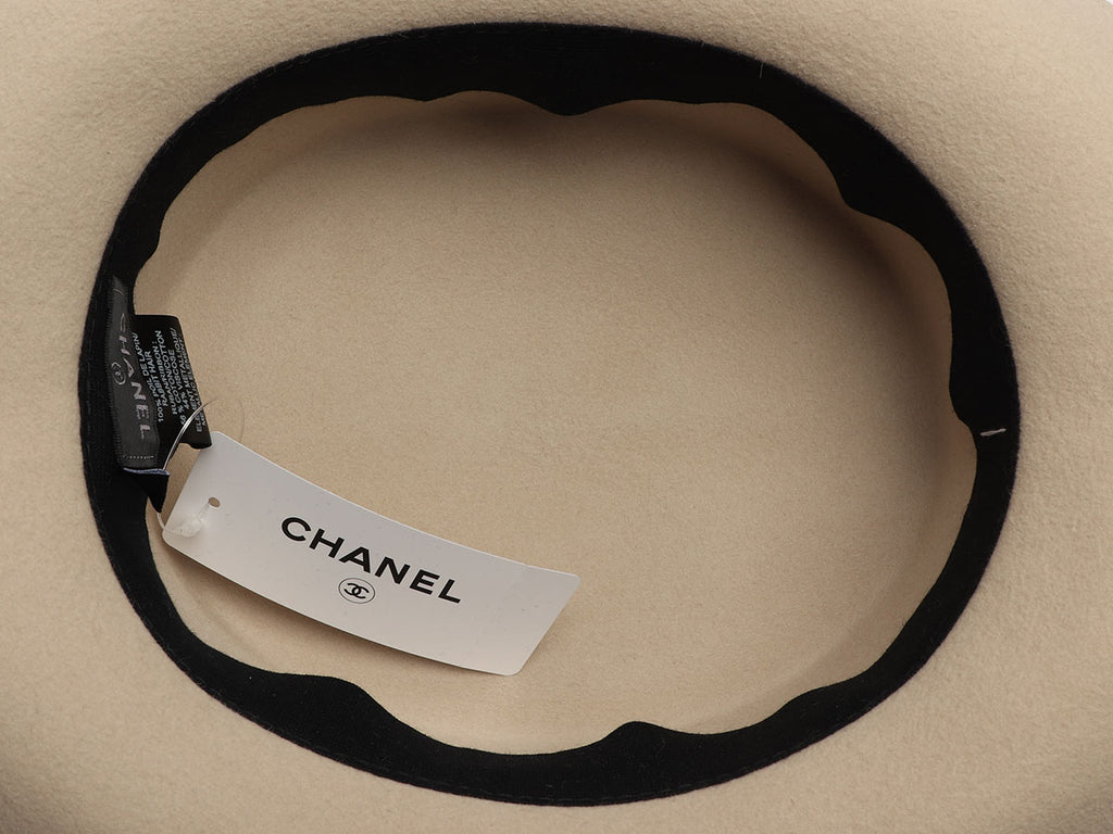 Chanel Beige Rabbit Fur Felt Hat