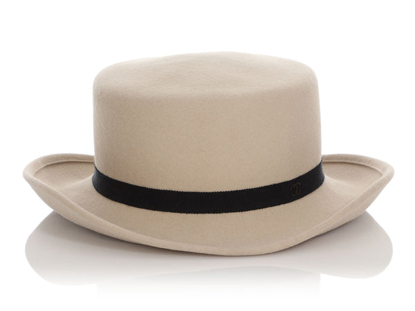 Chanel Beige Rabbit Fur Felt Hat