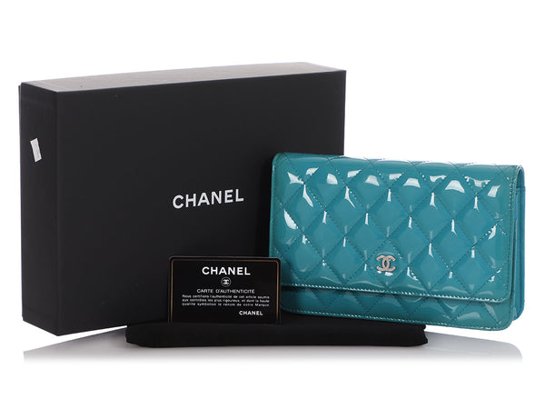 Chanel Travel Organizer Wallet Quilted Patent Blue 2316881