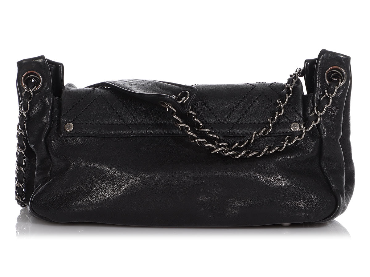 Chanel Soft Accordion Flap Bag Quilted Lambskin Medium at 1stDibs