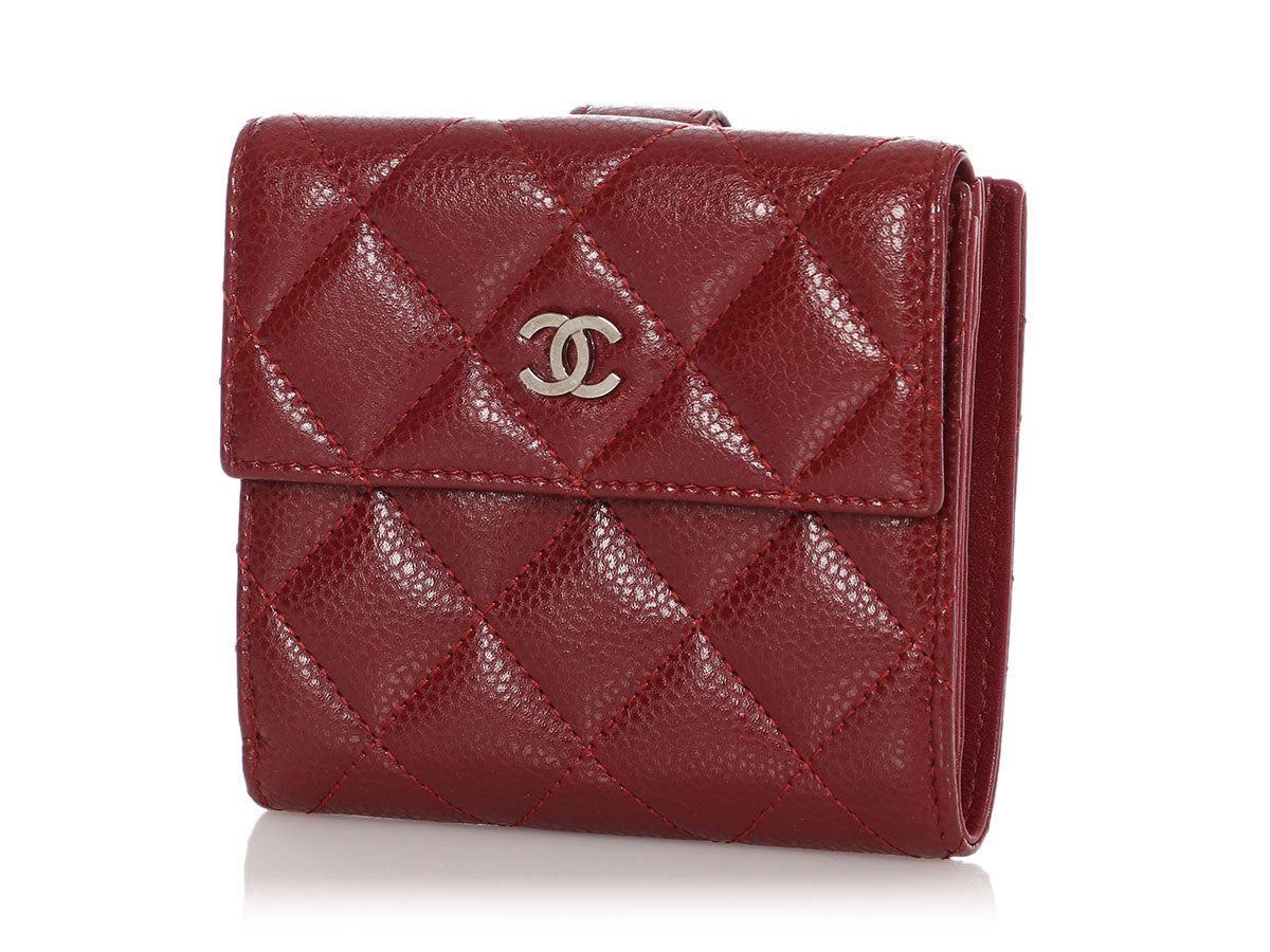 Chanel Light Brown Quilted Caviar Top Handle Mini Clutch With