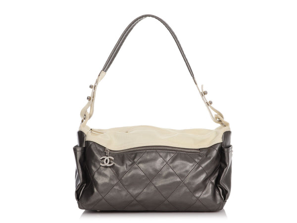 Chanel Two-Tone Paris-Biarritz Fabric Shoulder Bag