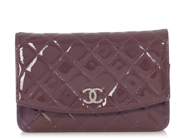 CHANEL Caviar Chevron Quilted Wallet On Chain WOC Green 401817