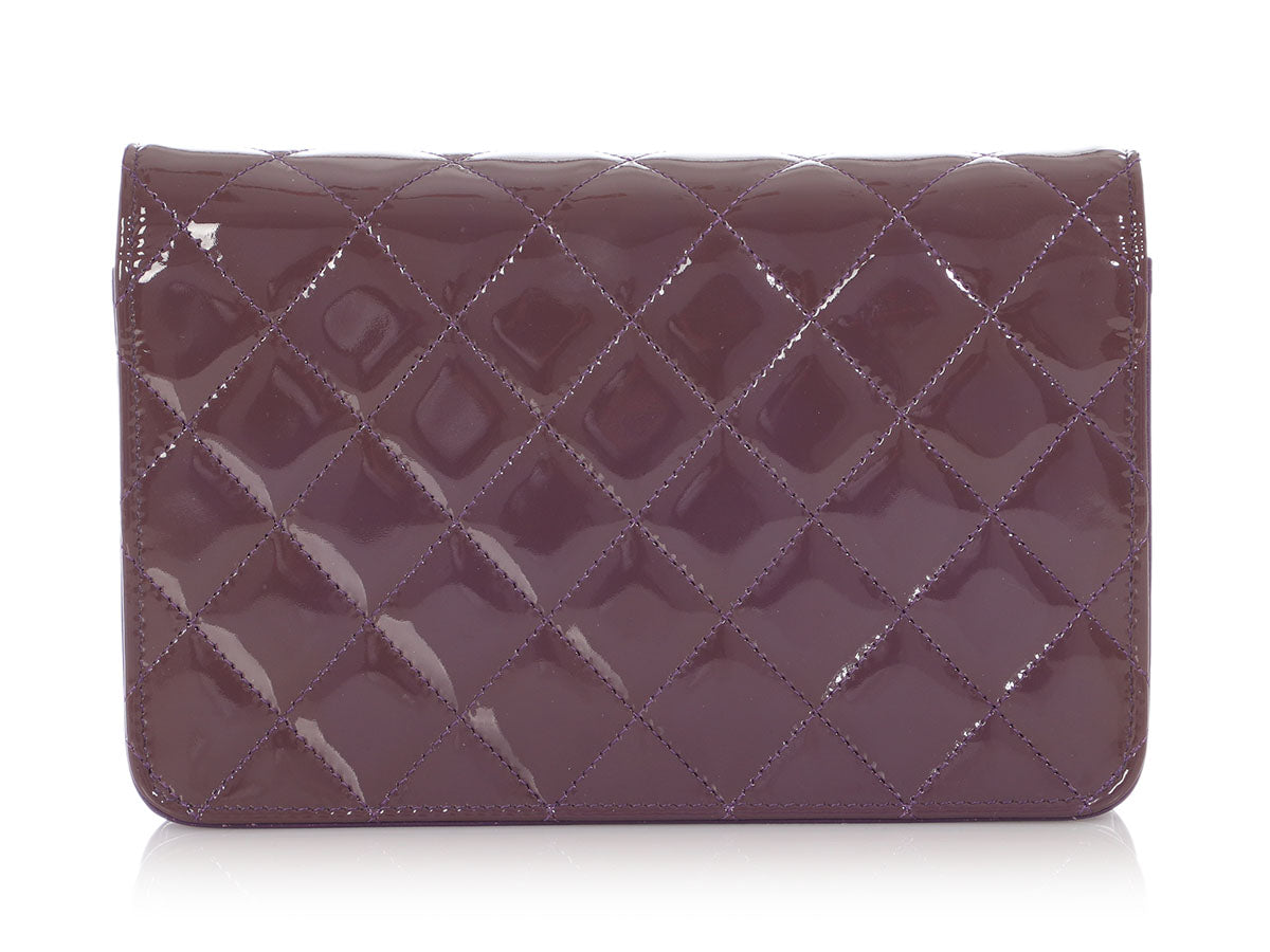 Chanel Burgundy Leather Wallet On Chain Bag
