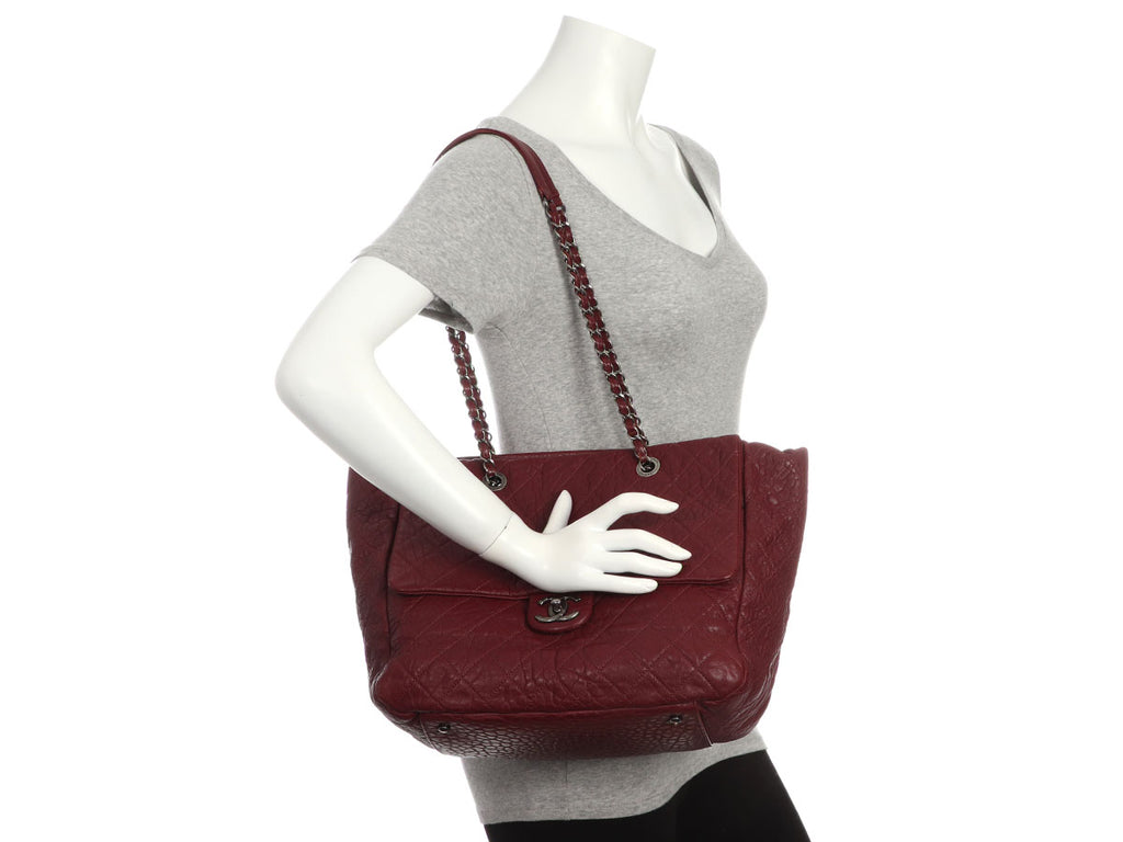 Chanel Vintage Duo Burgundy Tote