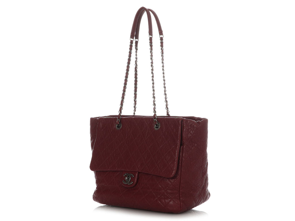 Chanel Vintage Duo Burgundy Tote