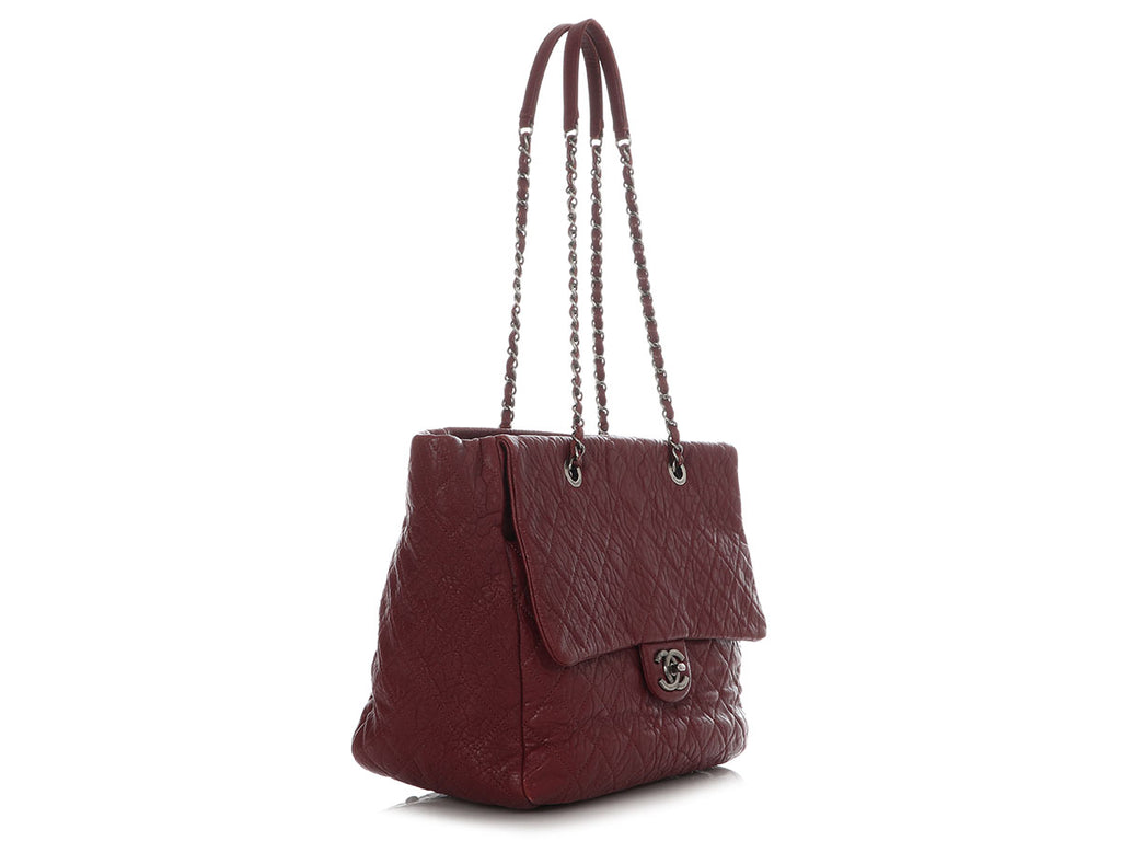 Chanel Vintage Duo Burgundy Tote