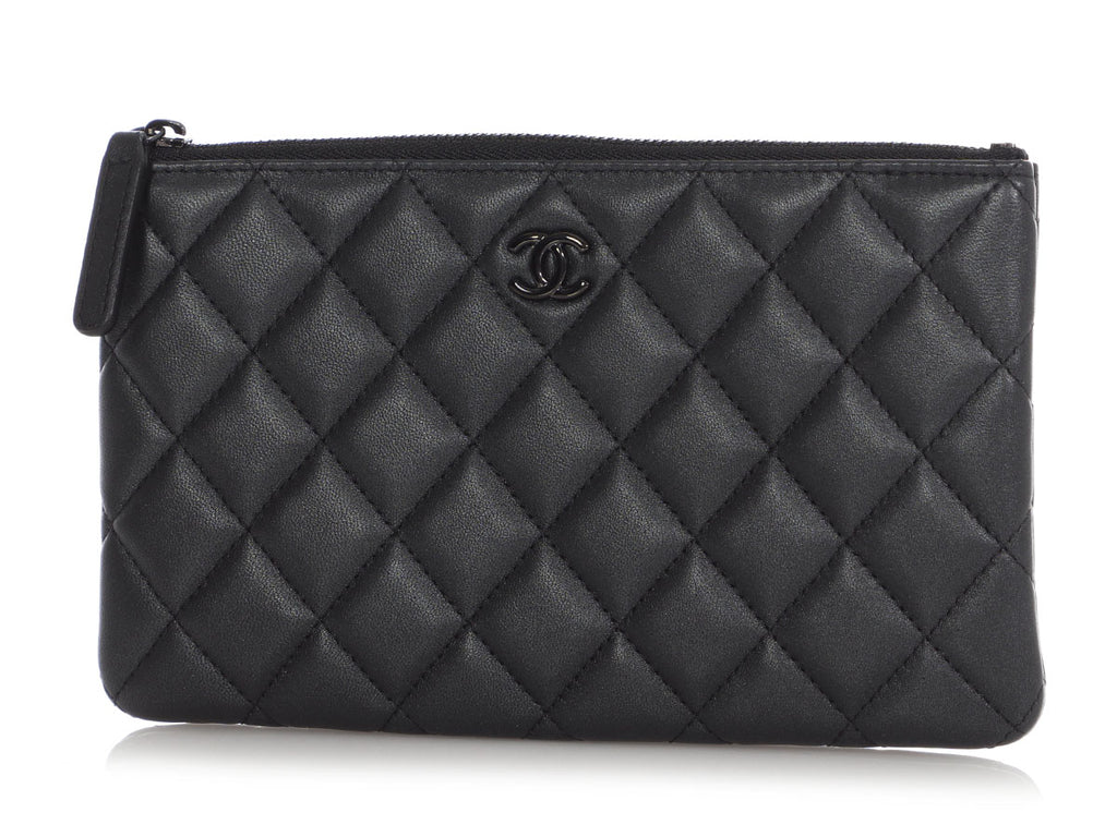 Chanel Small So Black Quilted Lambskin O Case