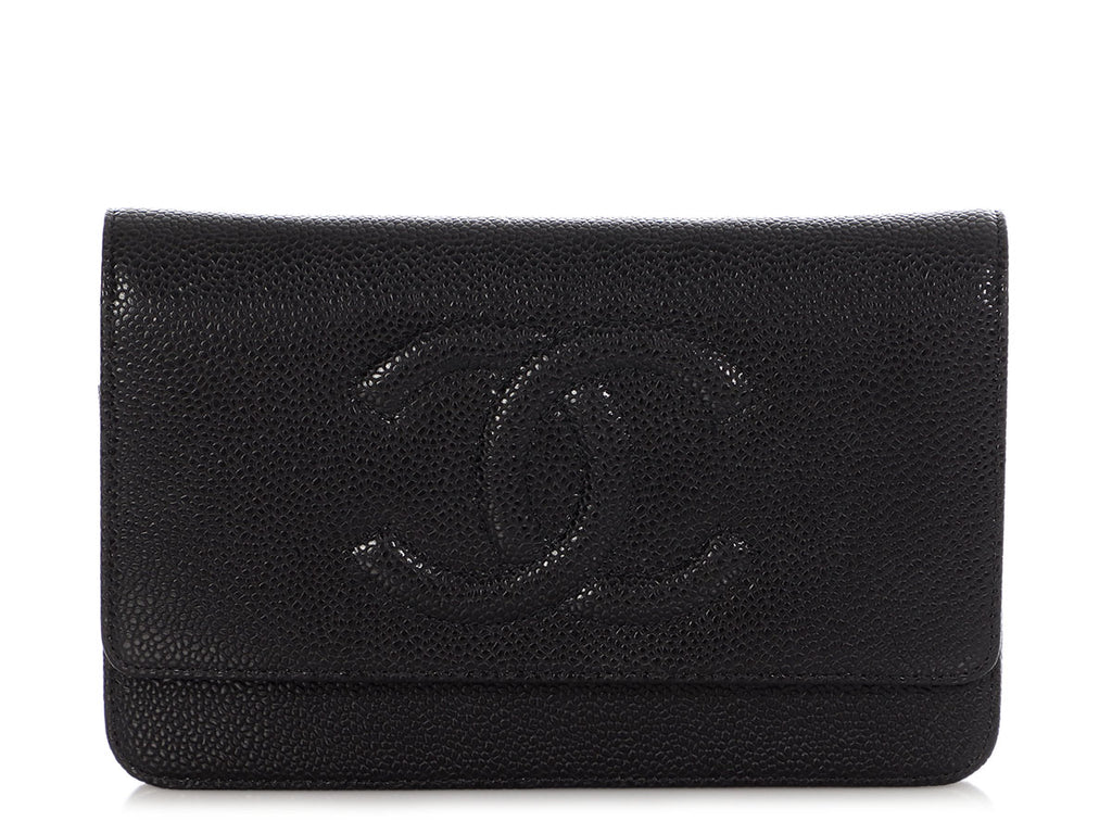 Black Togo Timeless Wallet on Chain WOC