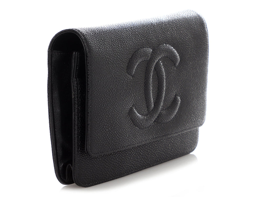 Black Togo Timeless Wallet on Chain WOC