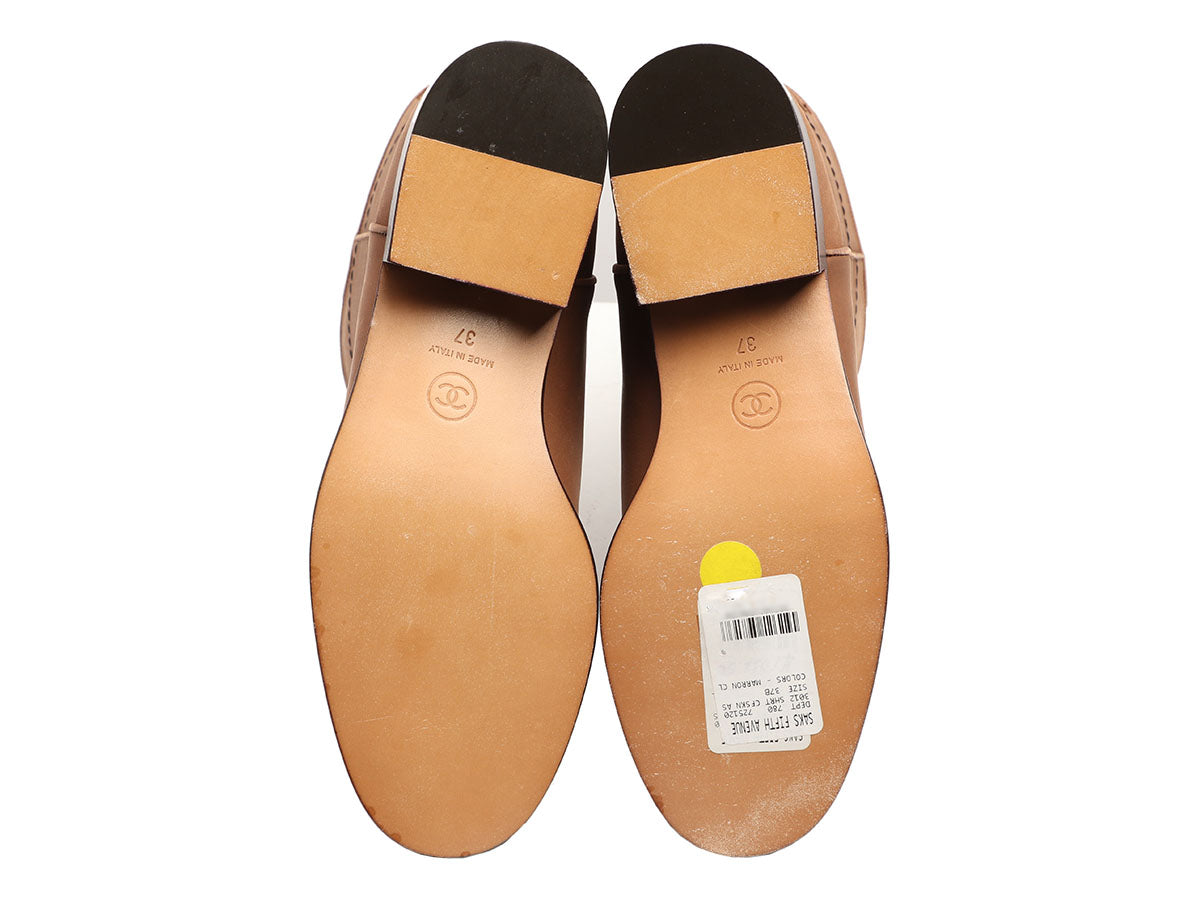 Chanel Brown Leather Riding Boots - Main Image