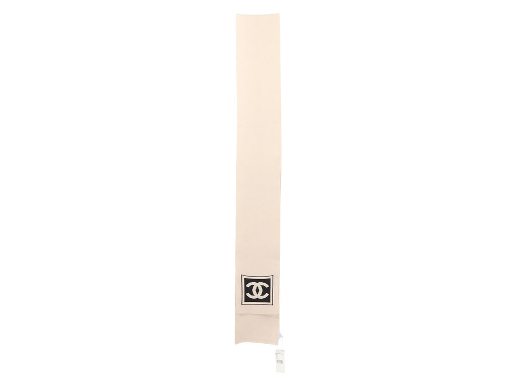 Chanel Beige CC Cotton Scarf