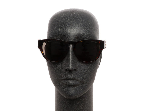 Chanel Tortoise Crystal CC Sunglasses