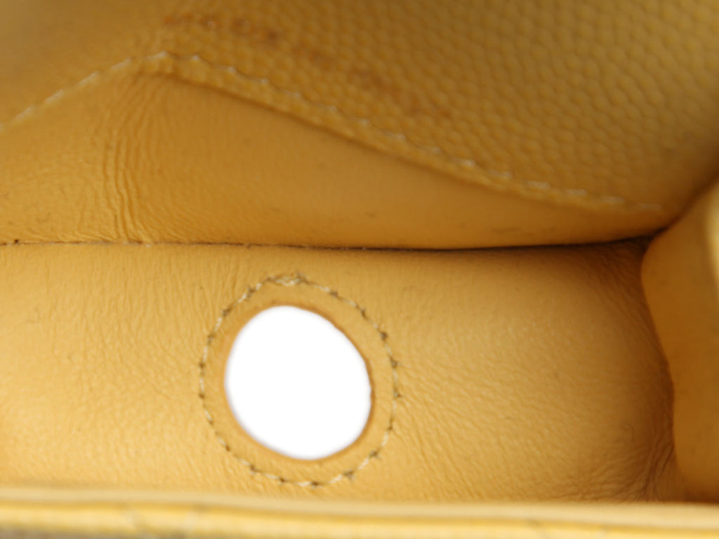 Chanel Yellow Quilted Caviar Candy CC AirPods Case