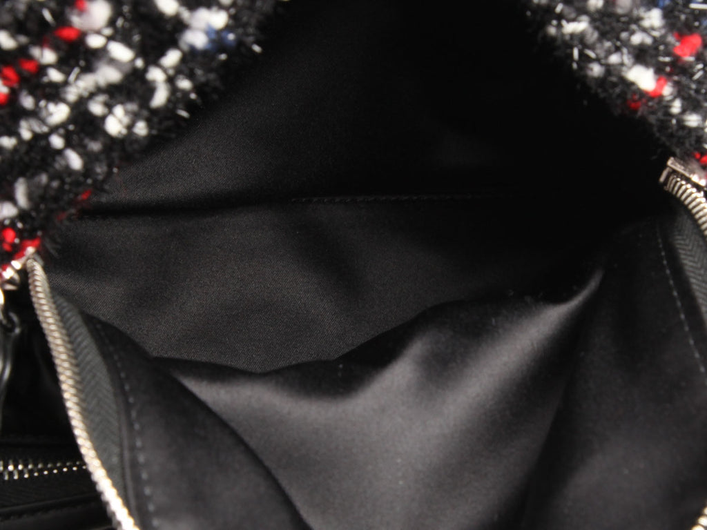 Chanel Mini Black Tweed and Satin Backpack