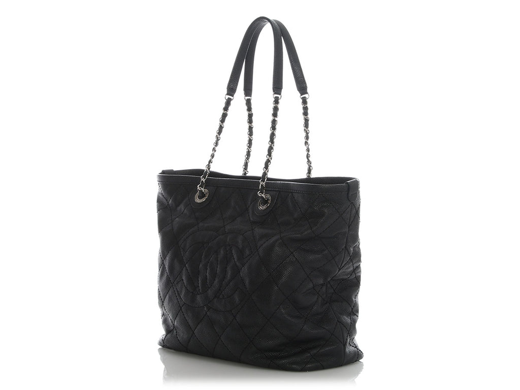 Chanel Black Quilted Caviar Tote