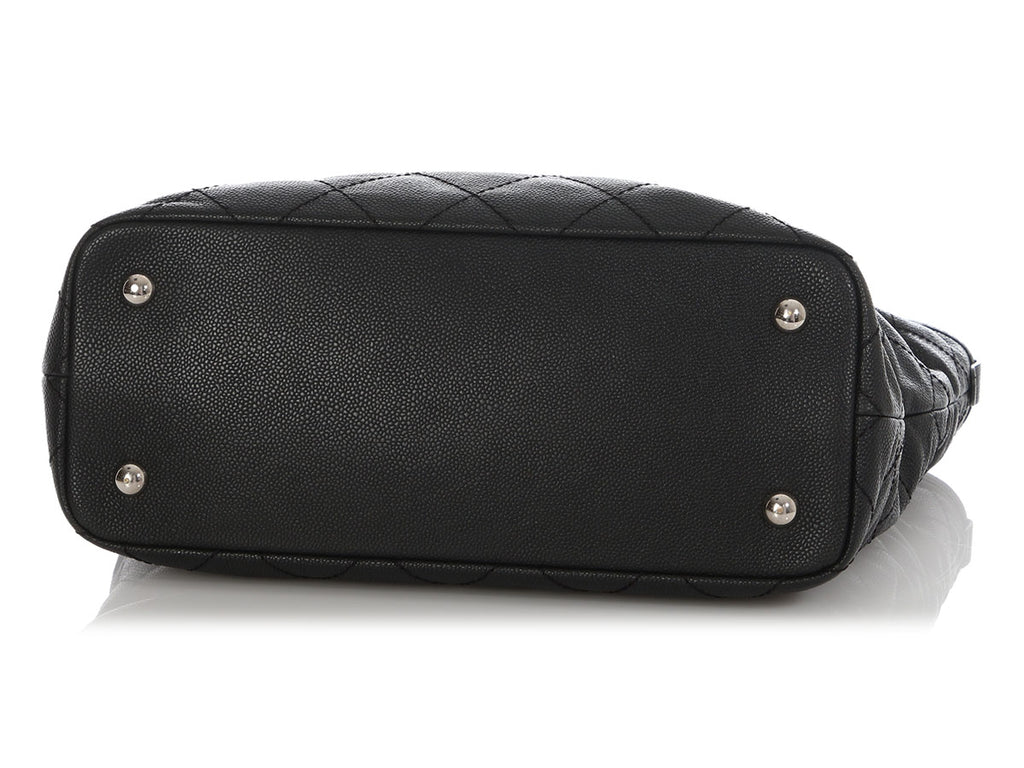Chanel Black Quilted Caviar Tote