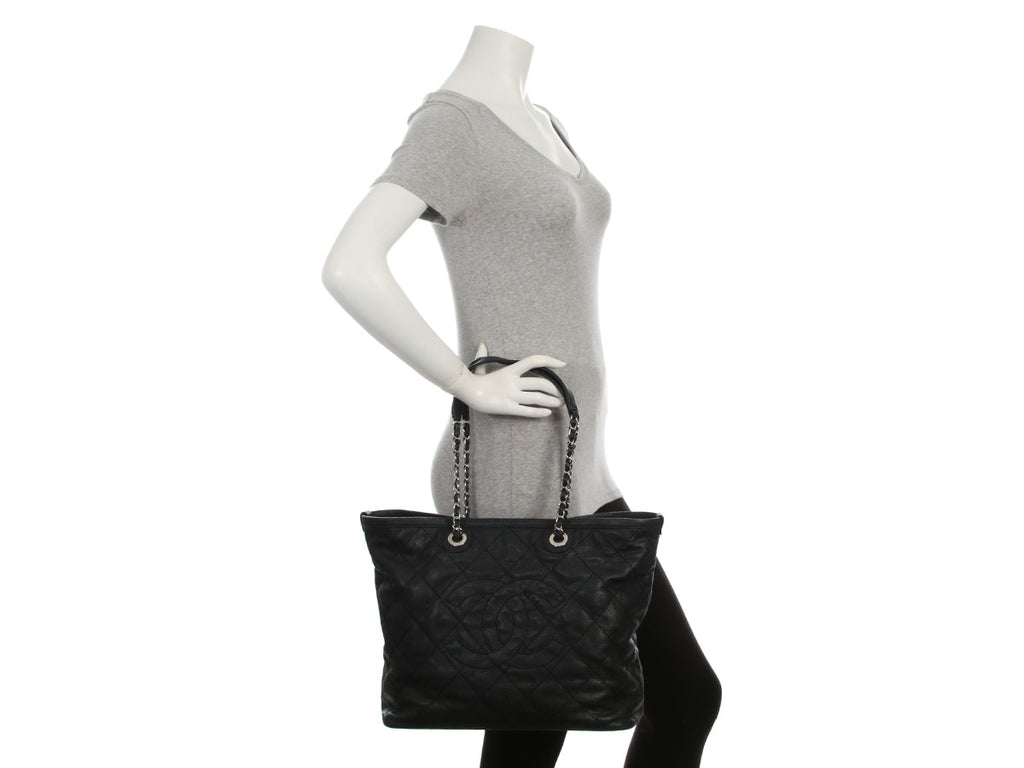 Chanel Black Quilted Caviar Tote