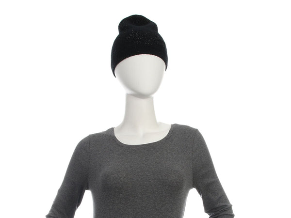 Chanel Black Cashmere Sparkle Beanie