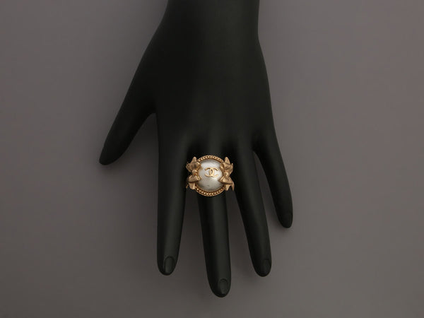 Chanel Pearl Bow Ring