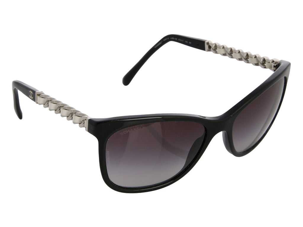 Chanel Sunglasses With White Chain Arms