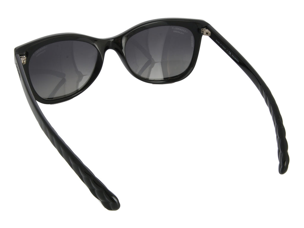 Chanel Black Polarized Chain Sunglasses