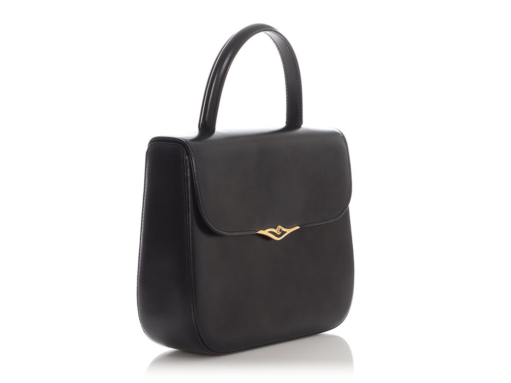 Cartier Black Cabochon Top Handle Bag