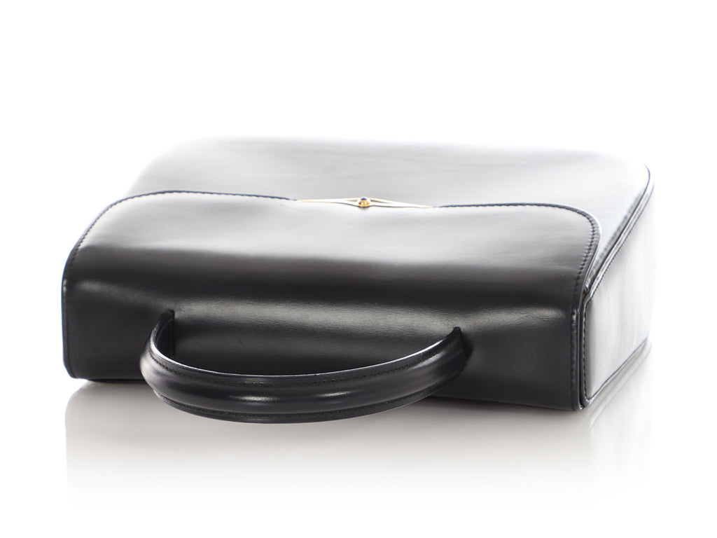 Cartier Black Cabochon Top Handle Bag