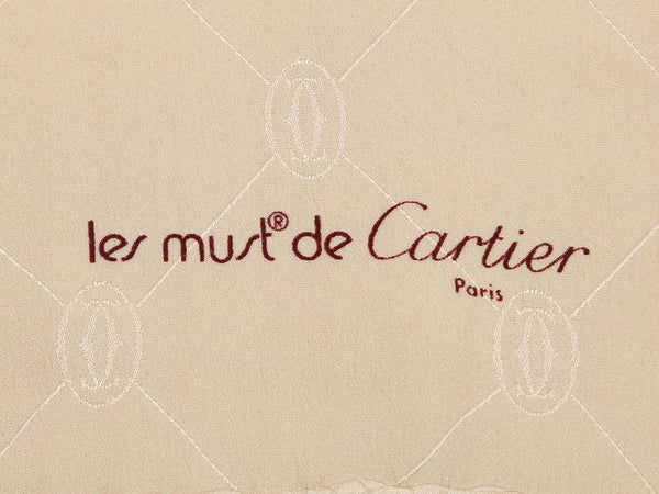 Cartier Vintage Logo Silk Scarf