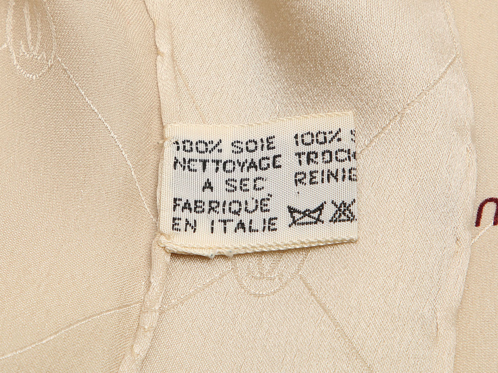 Cartier Vintage Logo Silk Scarf