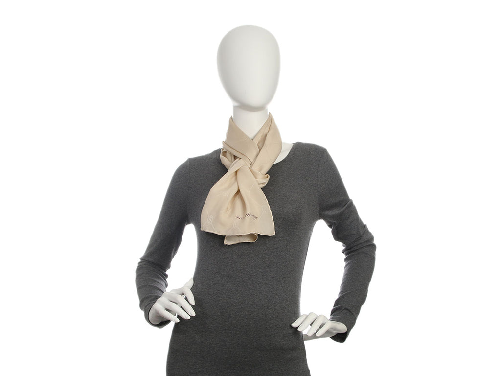 Cartier Vintage Logo Silk Scarf