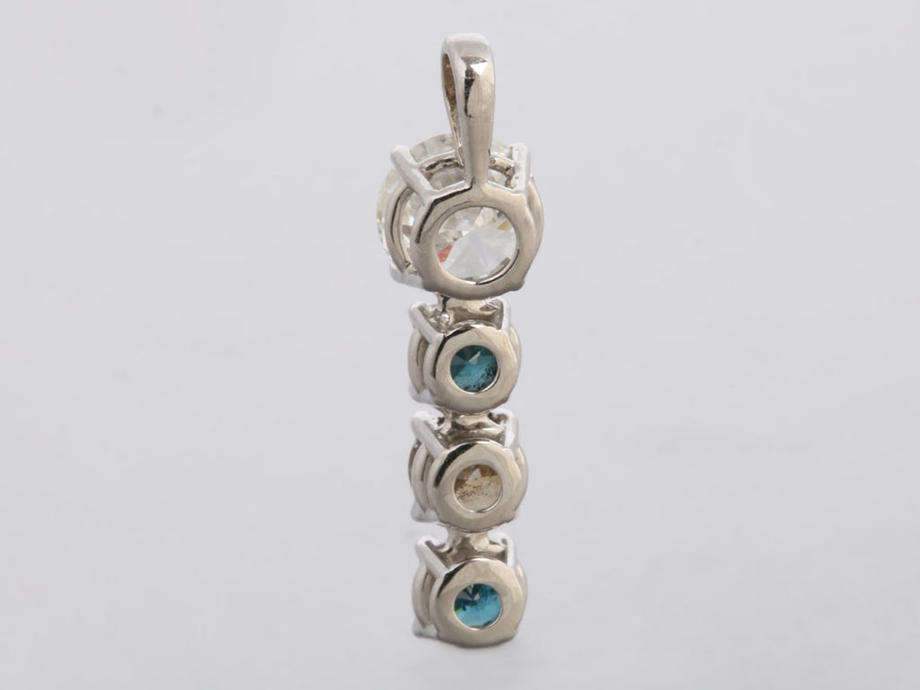 White Gold Four-Stone Diamond Pendant