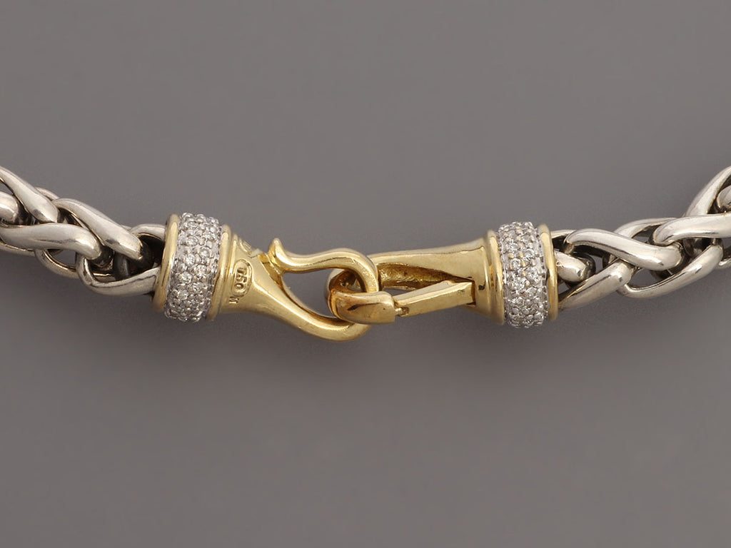 David Yurman Two-Tone Diamond Wheat Chain