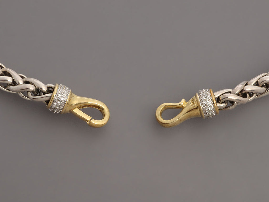 David Yurman Two-Tone Diamond Wheat Chain