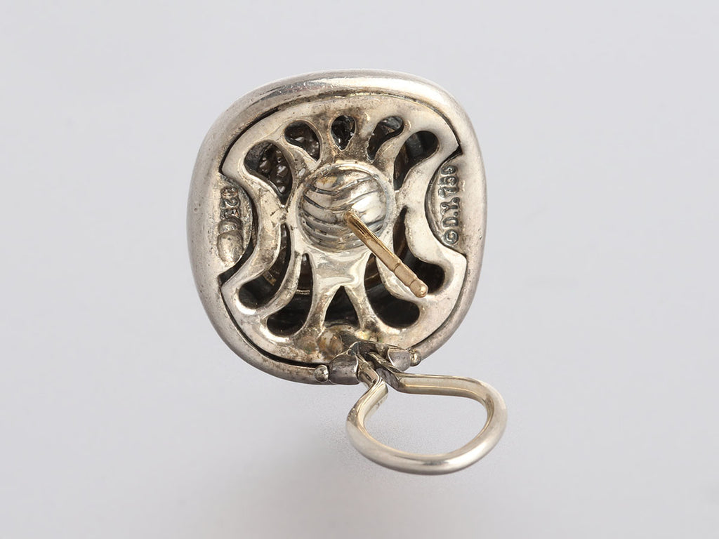 David Yurman Two-Tone Pavé Diamond Albion Pierced Earrings