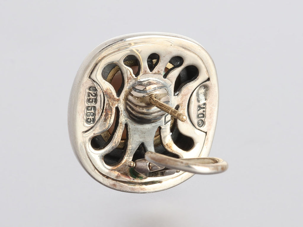 David Yurman Two-Tone Pearl Albion Pierced Earrings