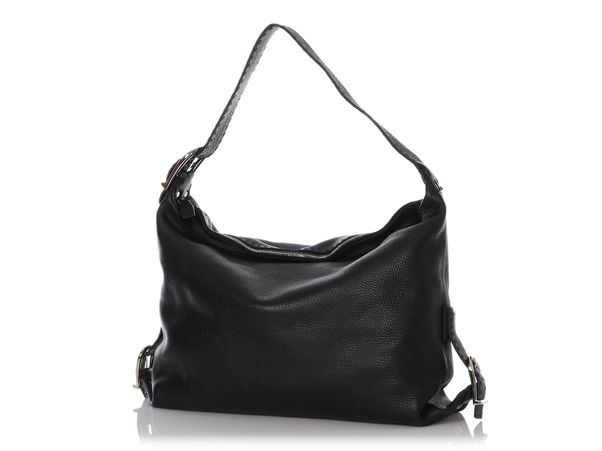 Fendi Black Selleria Shoulder Bag - Ann's Fabulous Closeouts
