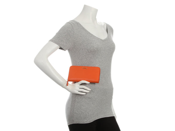 Fendi Orange Ziparound Wallet
