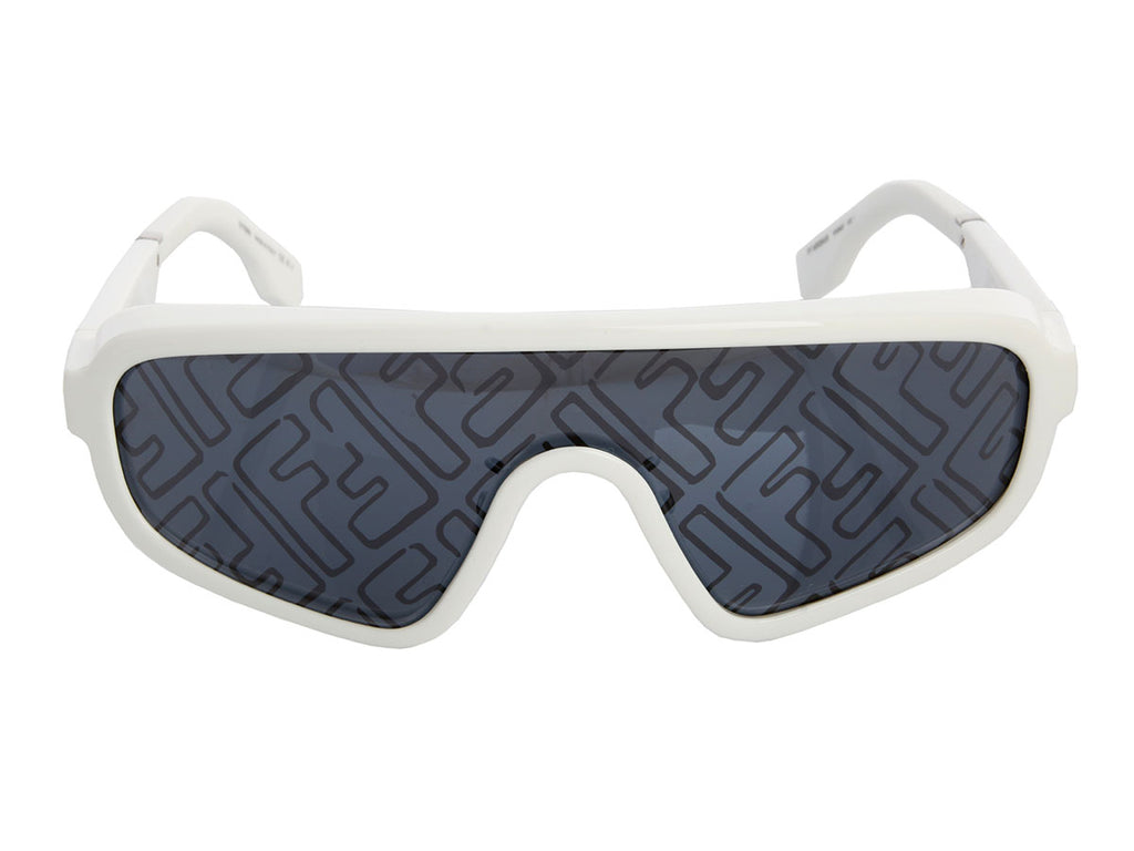 Fendi White Zucca Logo Sunglasses