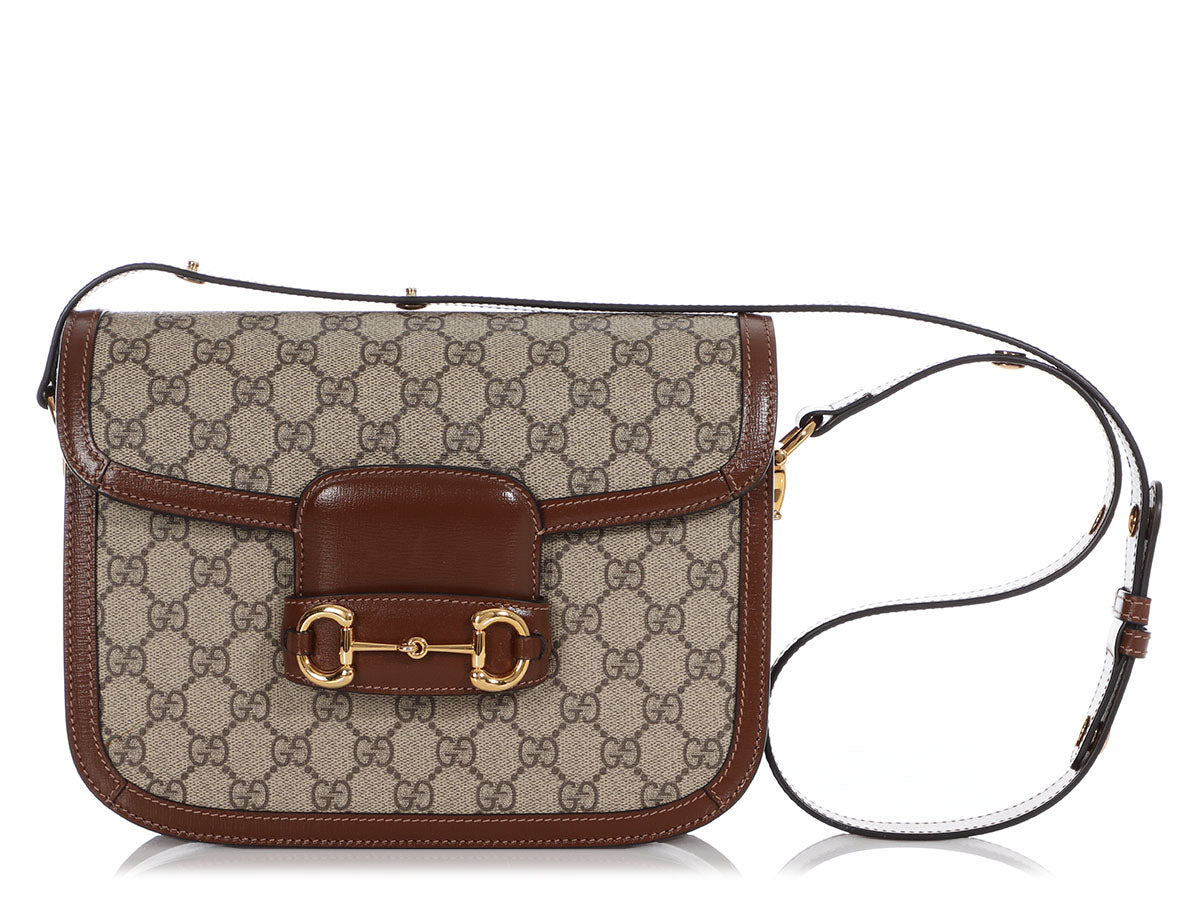 Gucci Horsebit 1955 small shoulder bag in brown leather
