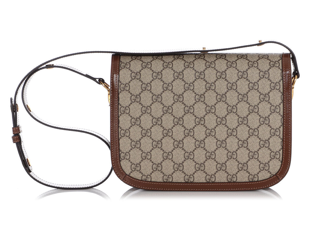 GG Supreme Shoulder Bag in Brown - Gucci