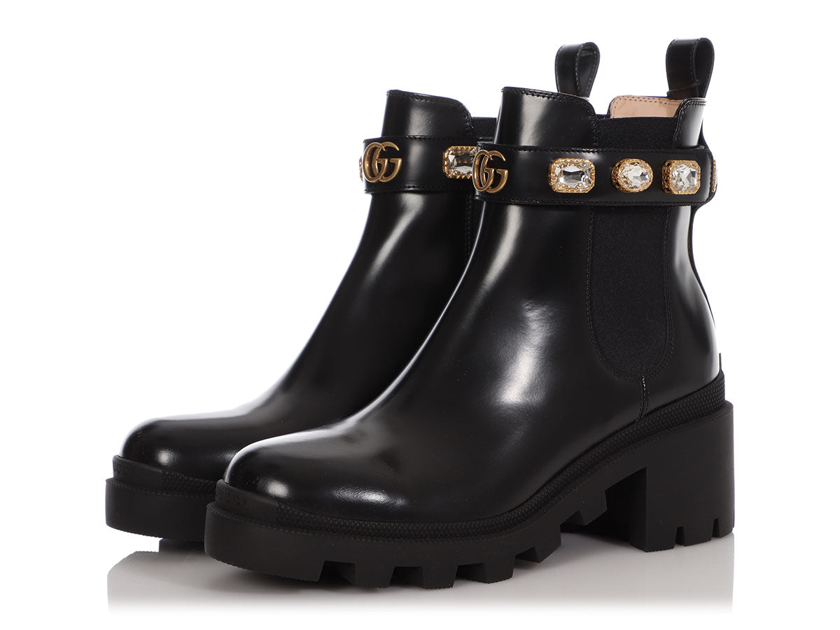 The Belted leather ankle boots