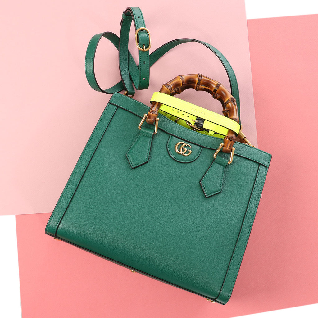 Gucci Small Green Diana Tote