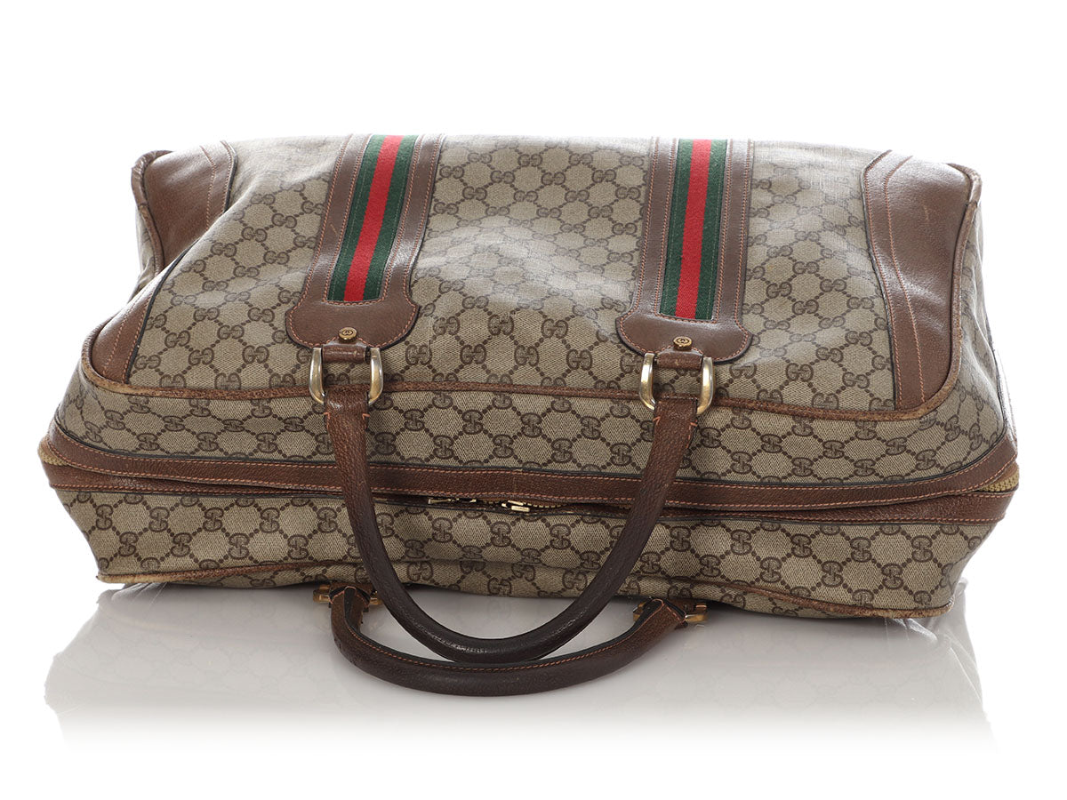 gucci travel bag men's Gucci Vintage GG Duffle Bag