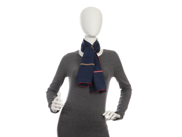 Gucci Navy and Red Scarf