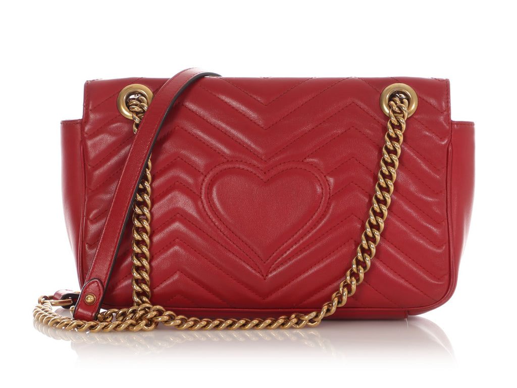 Gucci Small Red Marmont Shoulder Bag