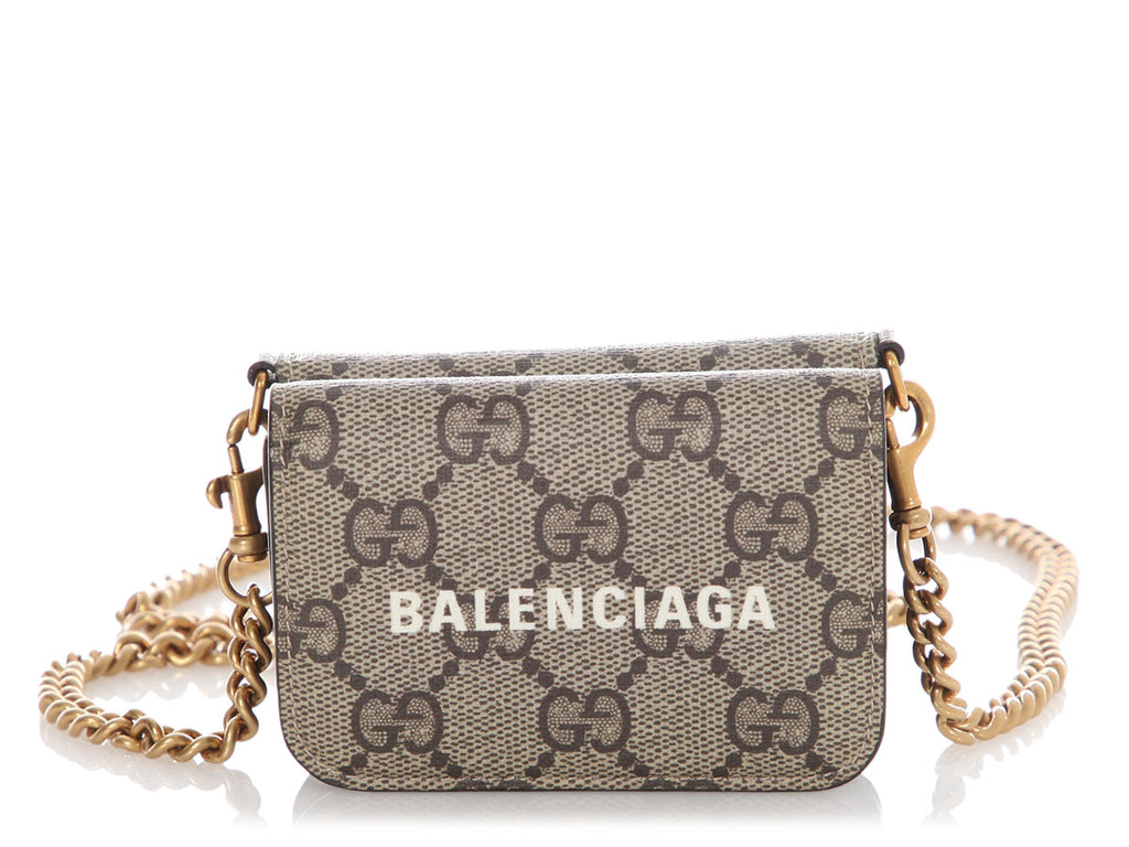 Gucci x Balenciaga Mini Hacker Project Monogram Cash Wallet on Chain