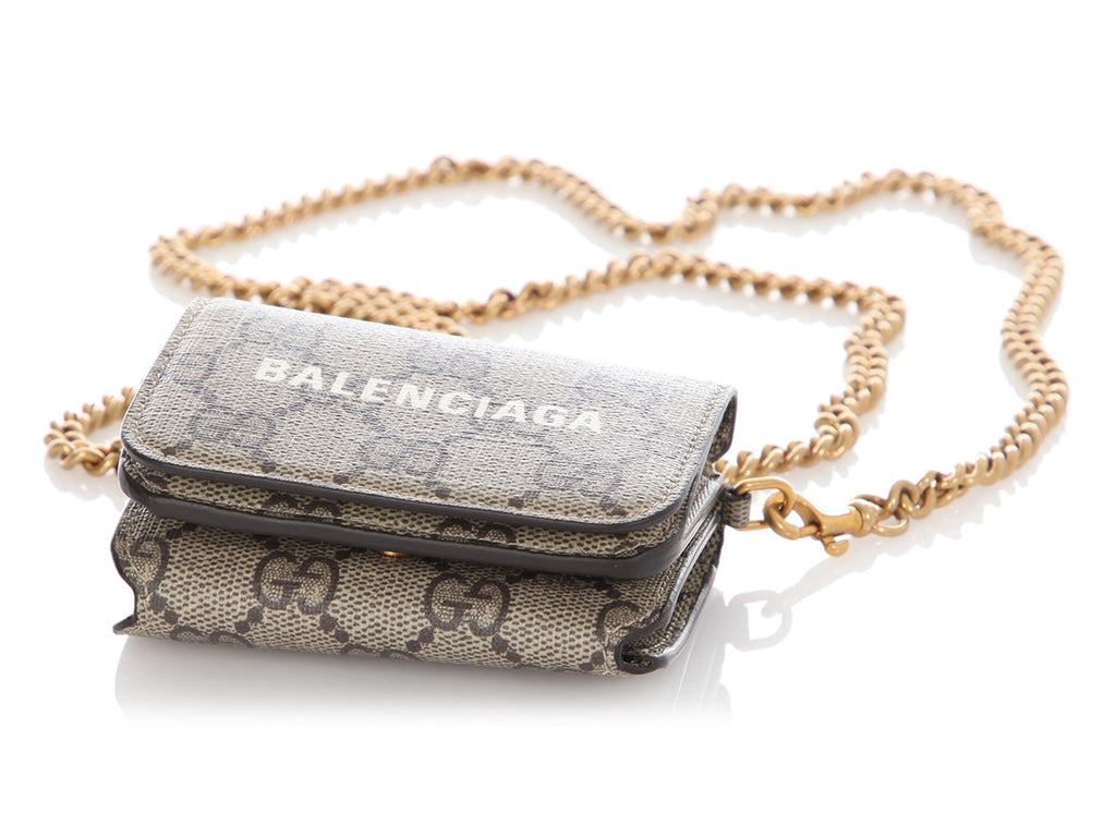 Gucci x Balenciaga Mini Hacker Project Monogram Cash Wallet on Chain