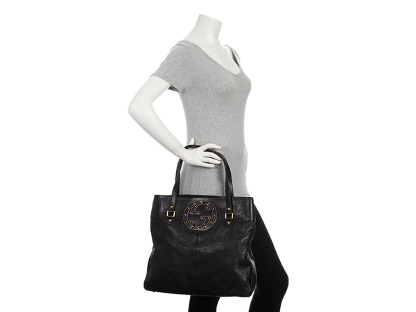 Gucci Black Studded GG Blondie Bag